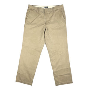 NWT Dockers Mens Signature Khaki Pants 38x34 Classic Fit Timberwolf Flat Front